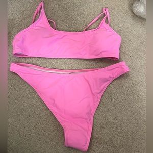 Shein Neon Pink Bikini, Size L. NWT
